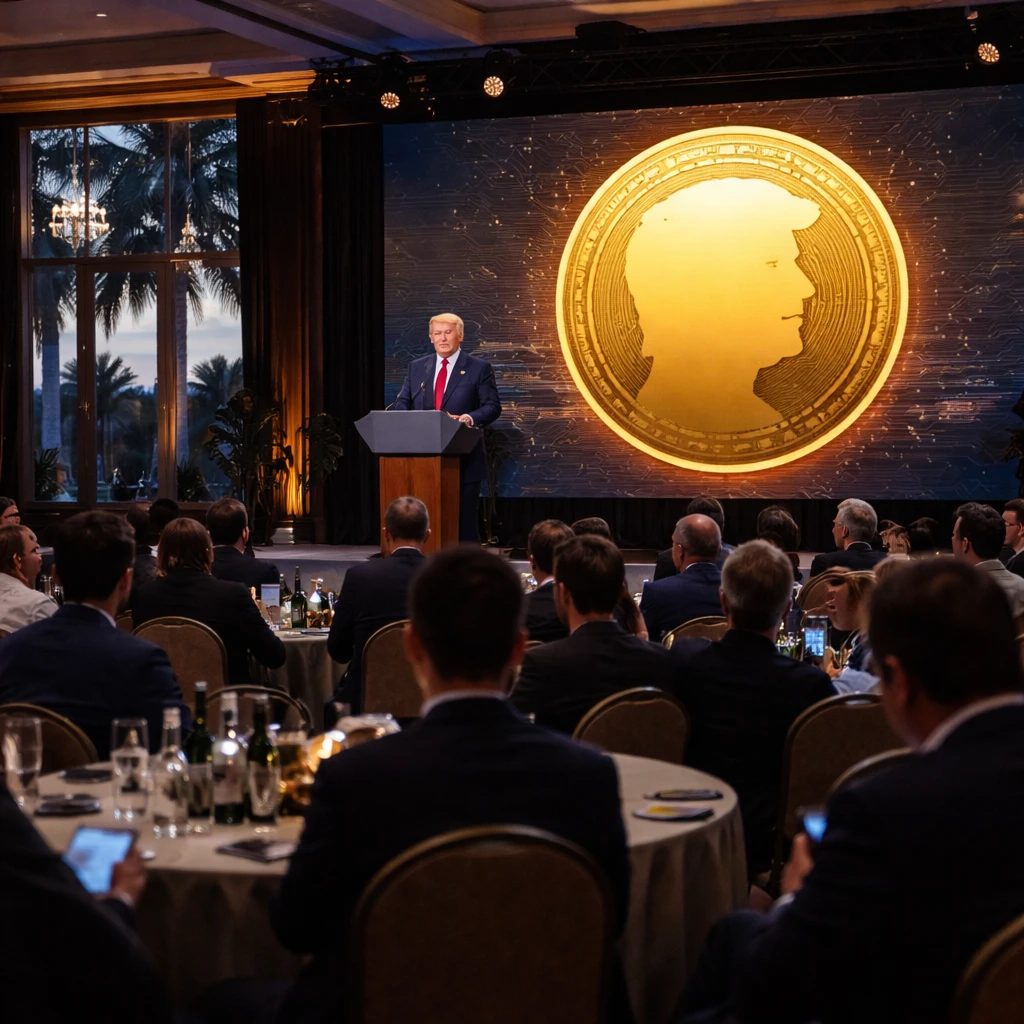 Trump’s Florida crypto speech fails to halt slide in family memecoin