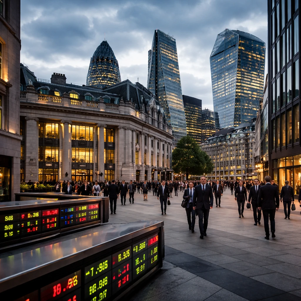 London Stocks End Lower as UK 100 Drops 1.08%; Aerospace, Mining and Healthcare Equipment Lead Losses