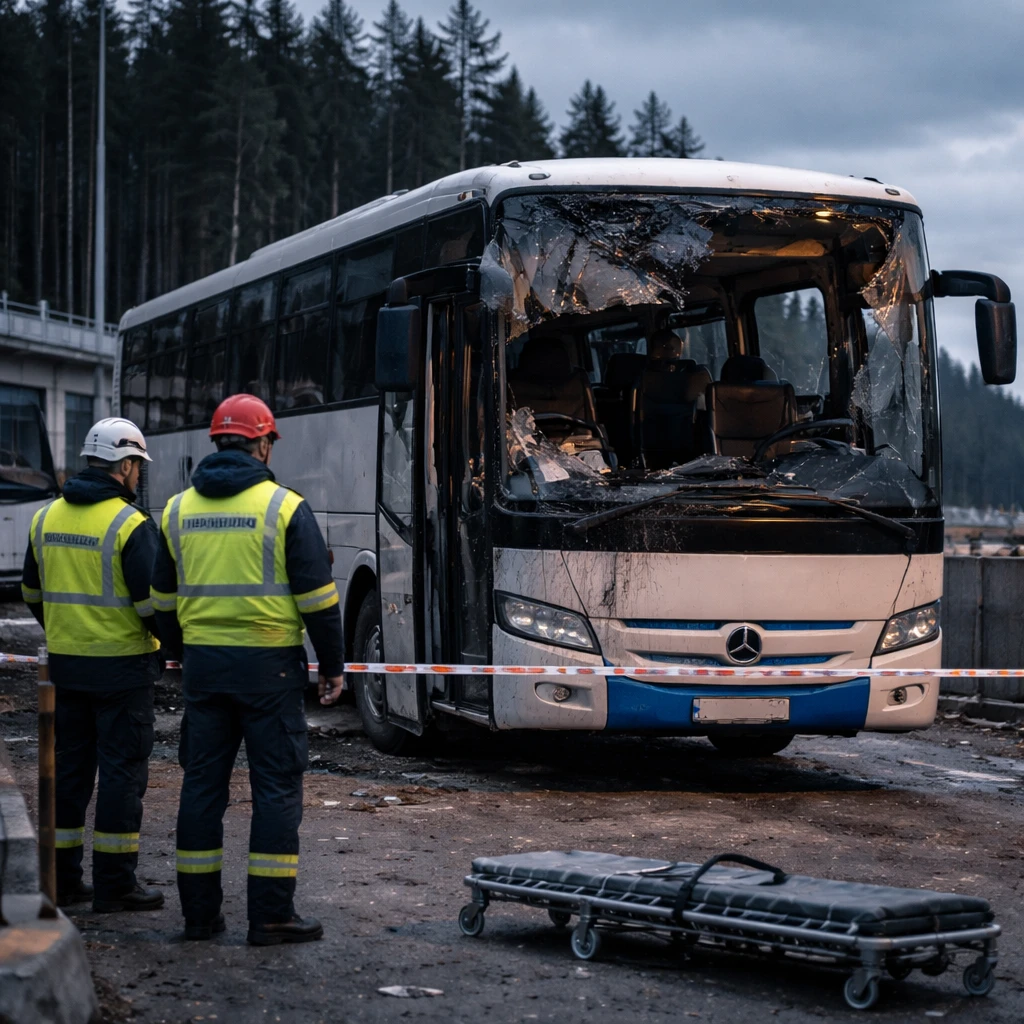 Drone Strike Injures Two on Belarusian Bus at Russia Border, Regional Officials Say