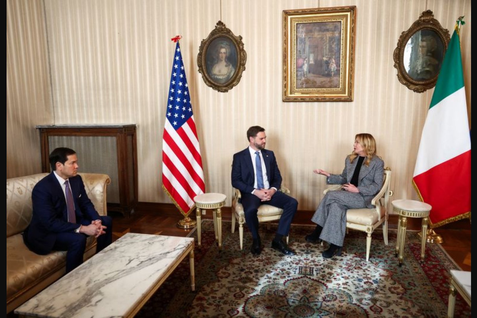 Meloni Seeks to Downplay ICE Controversy as She Meets U.S. Vice President in Milan