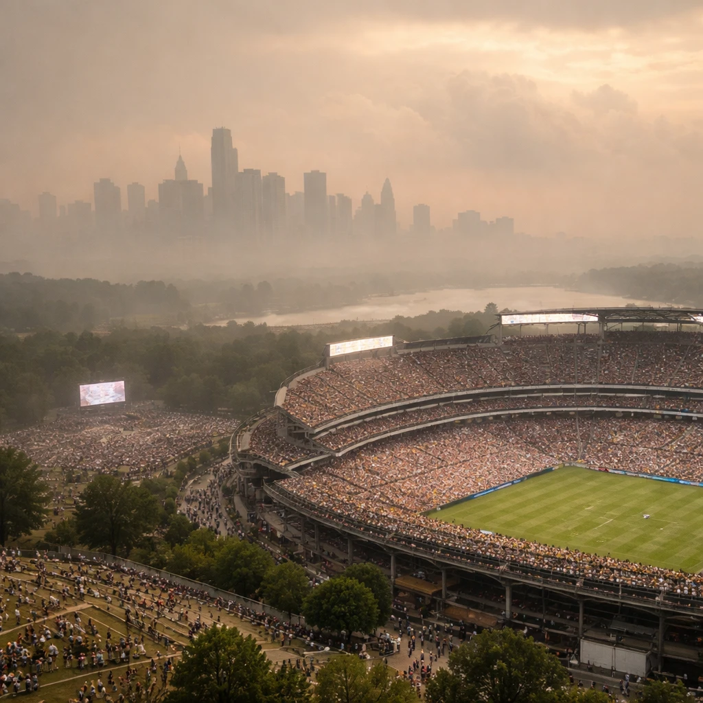 Canadian wildfire smoke shrouds New York ahead of World Cup final; weather expected to clear haze by Sunday