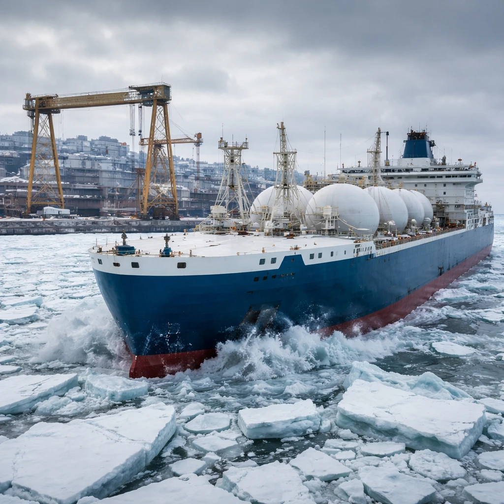 Russia to Commission Second Domestically Built Ice-Class LNG Carrier at Zvezda Shipyard