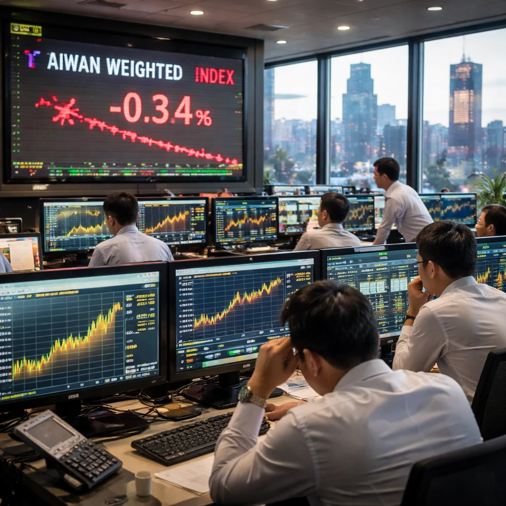 Taiwan market slips as key sectors weigh; Taiwan Weighted down 0.54%