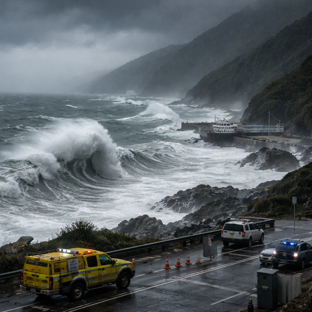 Gales Slam Wellington, Forcing Evacuations and Disrupting Air and Ferry Services