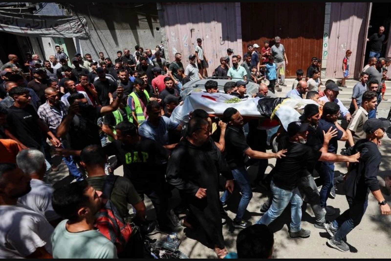 Gazans Hold Funeral for Aid Worker Who Organized World Cup Viewings After He Was Killed in Air Strike