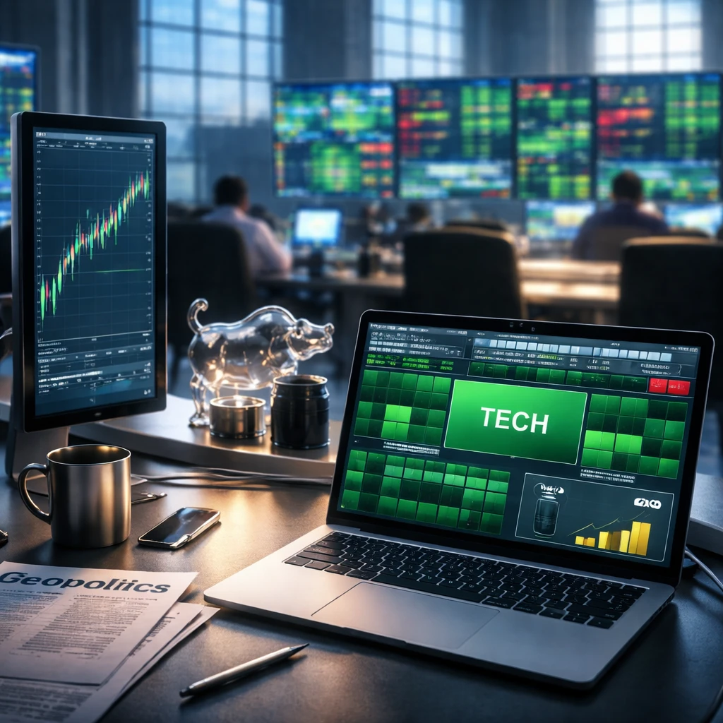 De‑escalation Hopes Hit Oil, Lift Tech; Bonds Bid as the Tape Warms Into the Bell