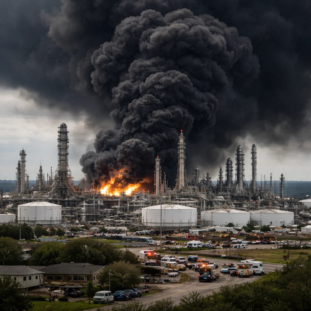 Fire Erupts After Major Explosion at Valero Refinery in Port Arthur, Texas