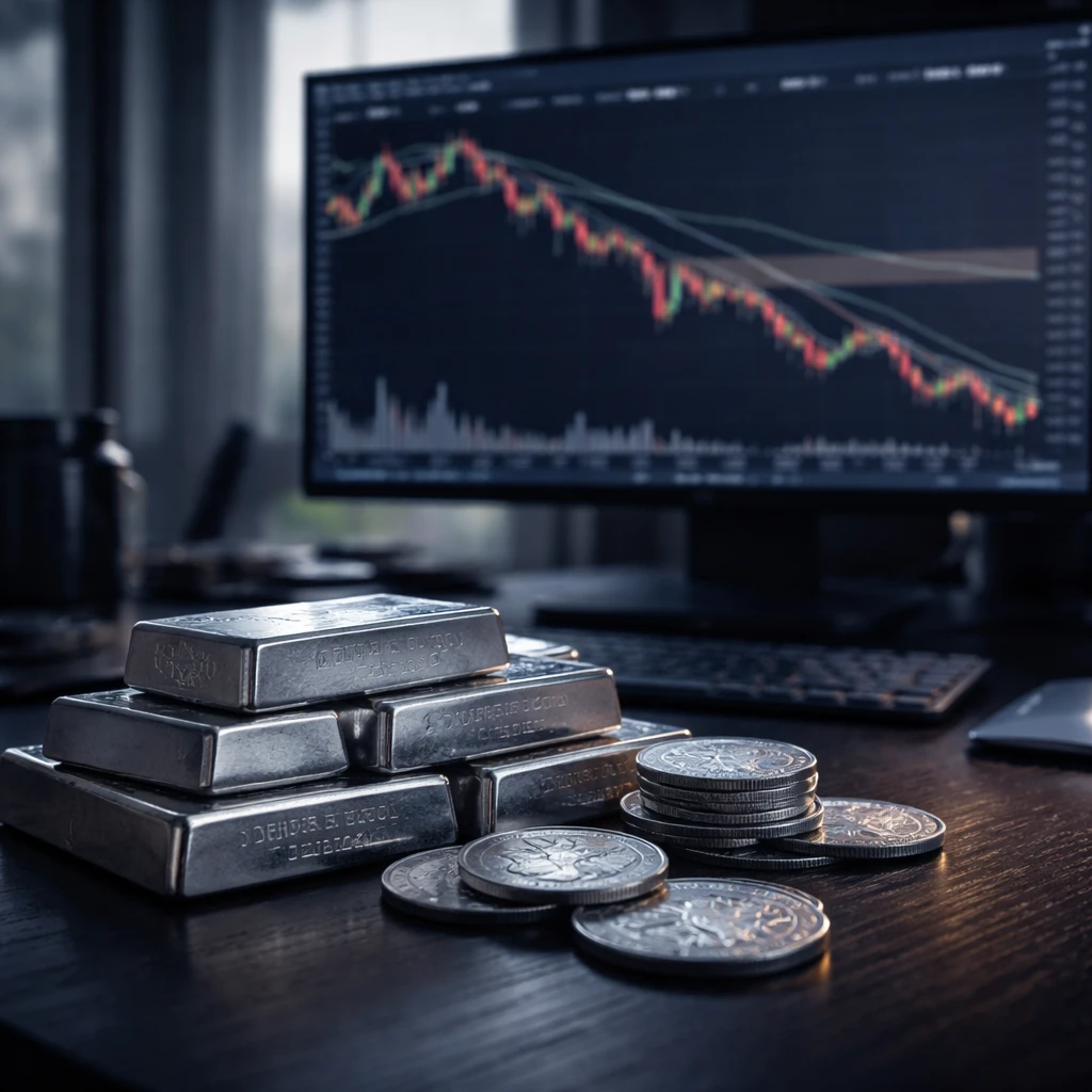 Silver Remains in Strong Downtrend, Trading Near $58.45 on 4-Hour Chart