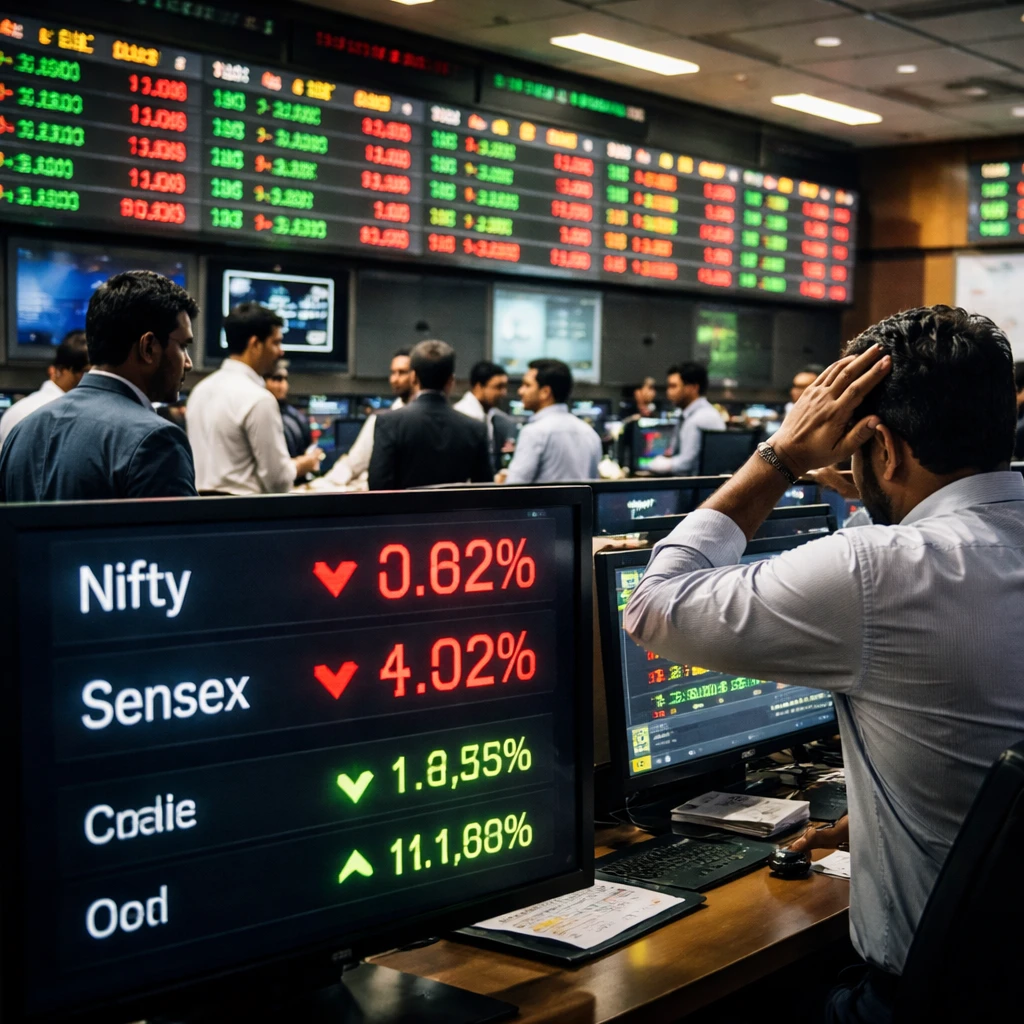Indian equities slip as Nifty 50 closes down nearly 1%; banking, FMCG and healthcare lead declines