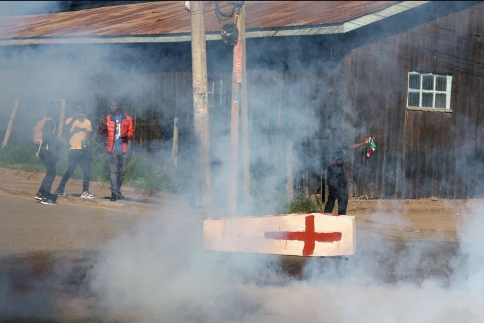 Kenyan Security Forces Use Tear Gas as Locals Protest US Ebola Quarantine Facility