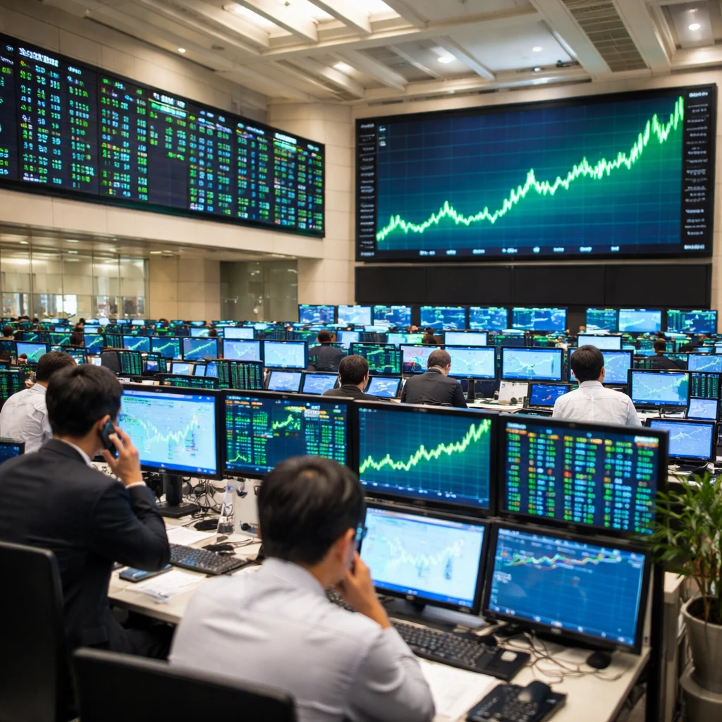 Tokyo Stocks Climb Sharply as Real Estate, Banking and Textile Names Lead Gains