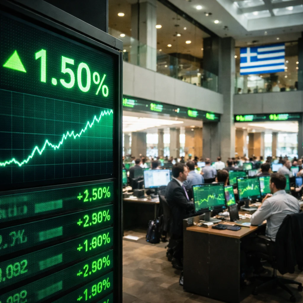 Athens market climbs as banks, builders and travel names lead gains