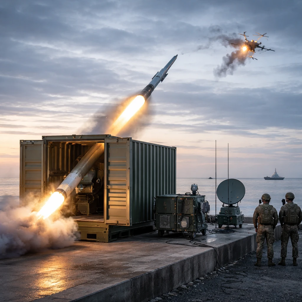 Lockheed Demonstrates Container-Launched Missile Intercepting Attack Drone