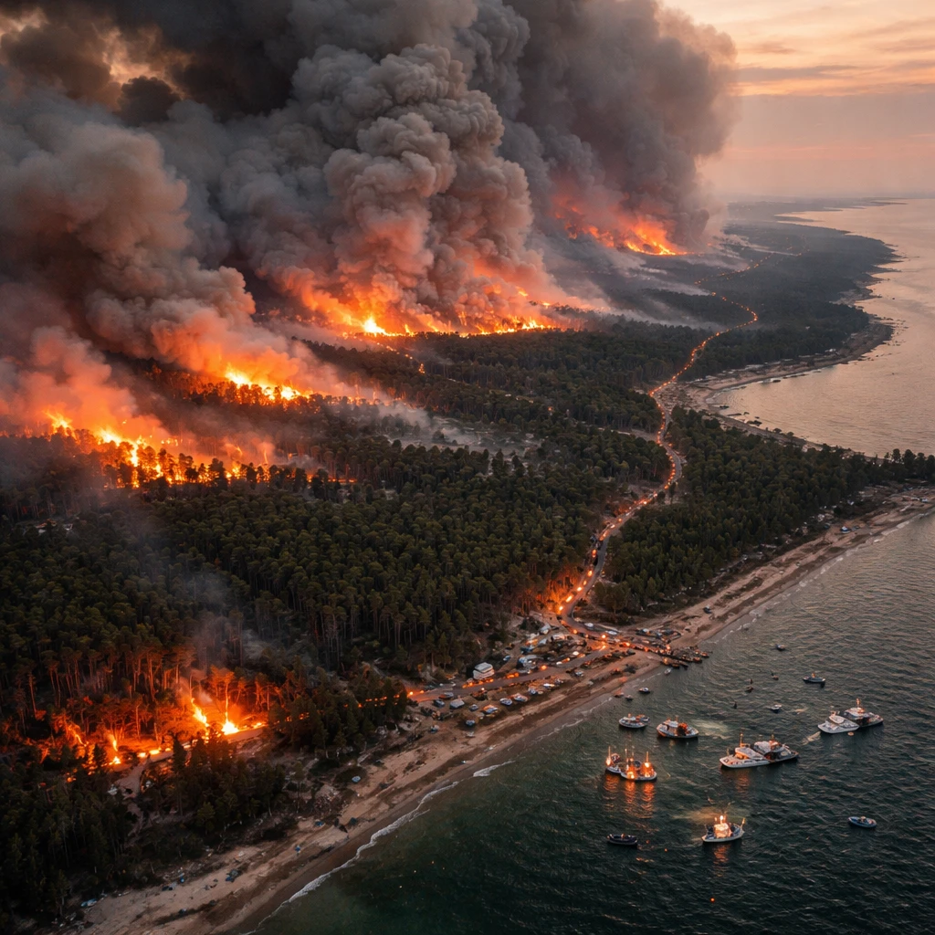 Firefighters Hold Large Bordeaux-Area Blaze Overnight as New Heatwave Looms