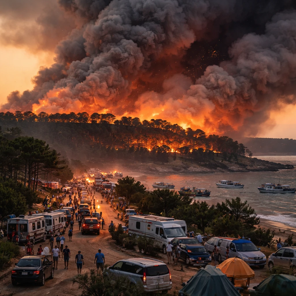 Fast-moving blaze in southwest France forces mass evacuations as Europe faces tinder-dry conditions