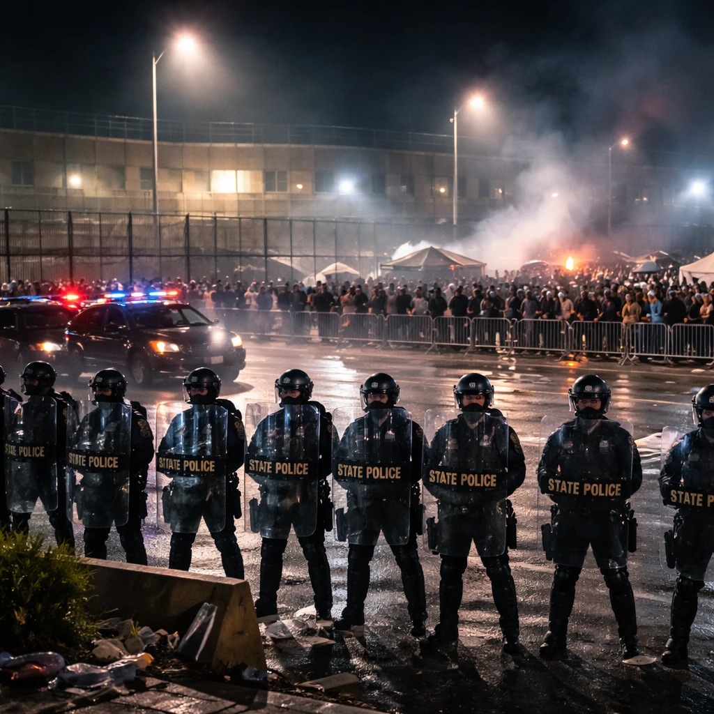 New Jersey Officials Say Outside Agitators, Extremist Groups Intensify Protests at Newark Detention Center