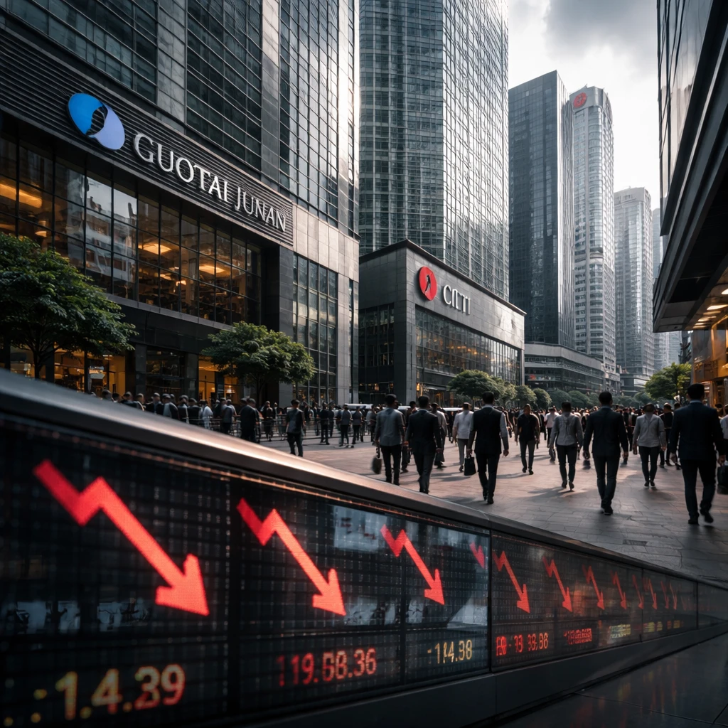 Hong Kong probes send Guotai Junan, CITIC shares lower