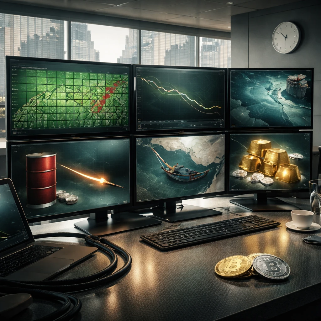 Midday market steadies as oil slips, Treasurys and gold catch a bid