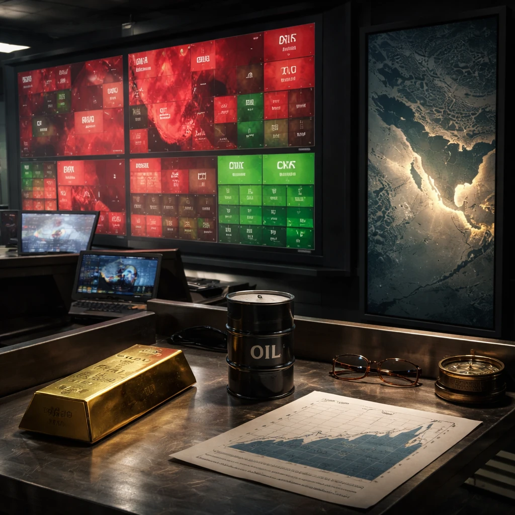 Risk-off holds at midday: Oil climbs, gold surges, tech bleeds as long yields edge higher