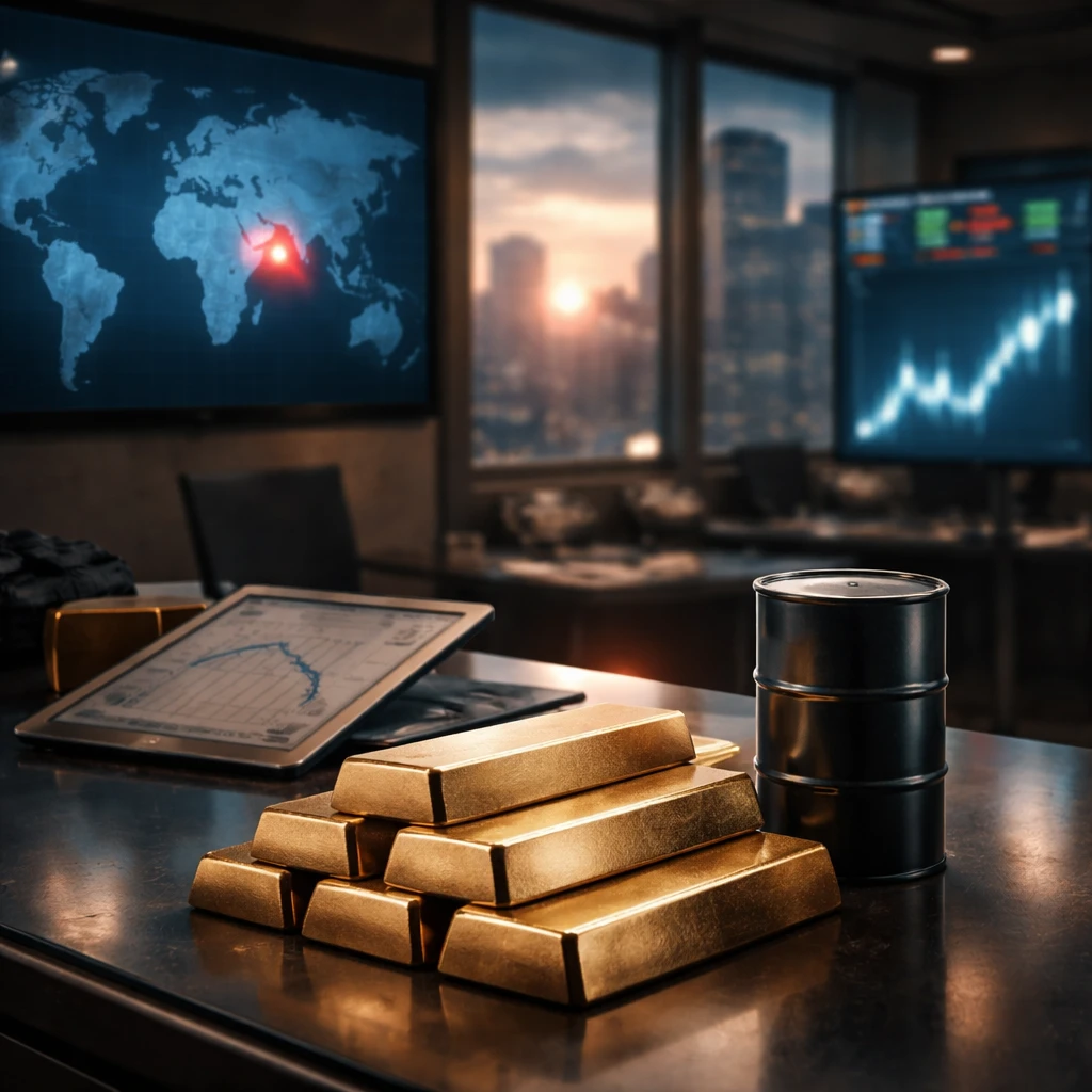 Stocks lean higher into the bell as oil cools, gold surges, and yields ease under a fragile Iran ceasefire drumbeat